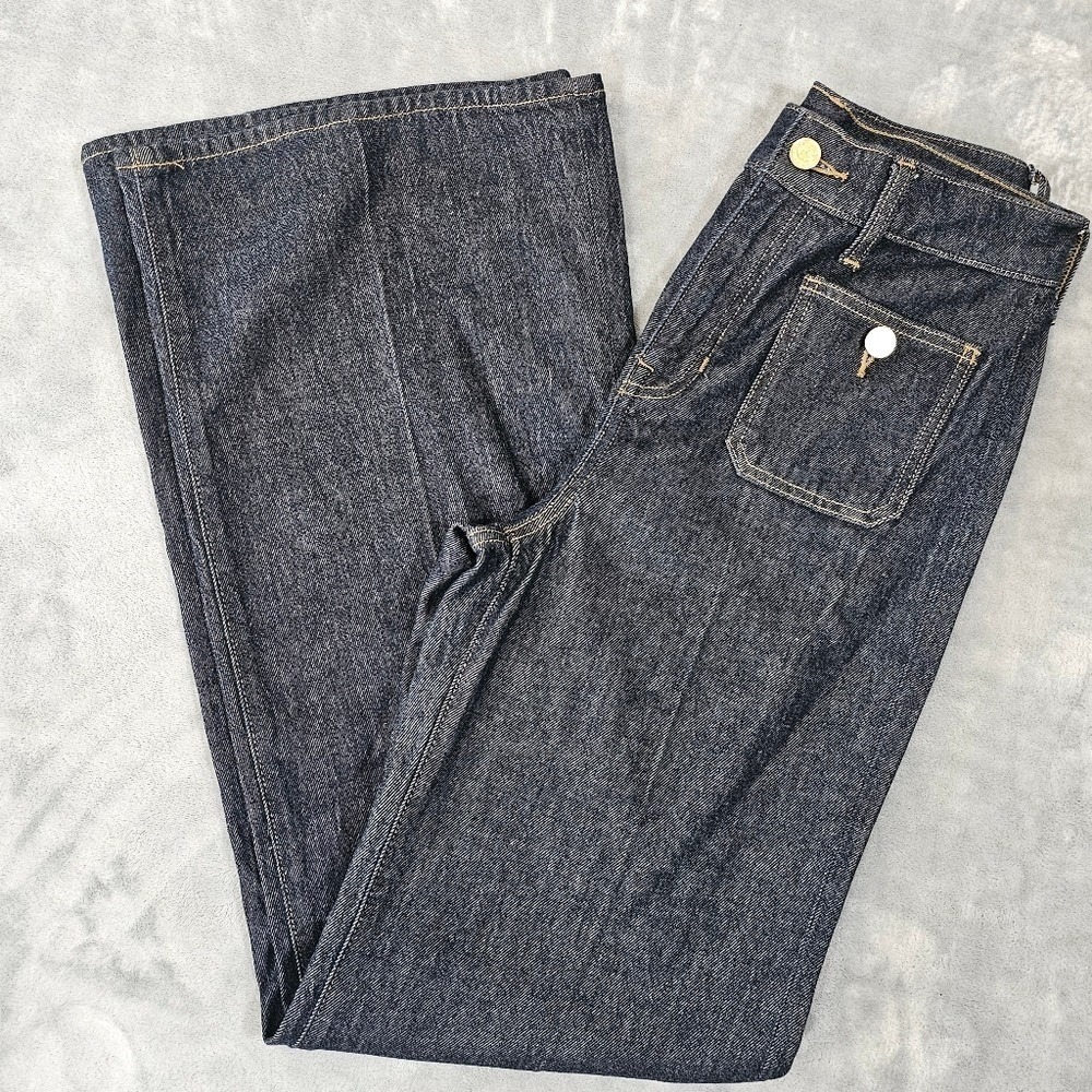 J.Crew Sailor denim trouser in Rinse wash Sz 26 - Picture 8 of 16